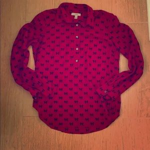 J. Crew bow button down